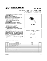 Click here to download BUL310FP Datasheet