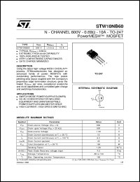 Click here to download STW10NB60 Datasheet