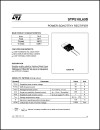 Click here to download STPS10L60 Datasheet