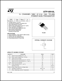 Click here to download STP16N10 Datasheet