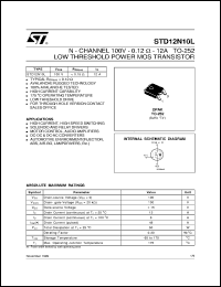 Click here to download STD12N10 Datasheet