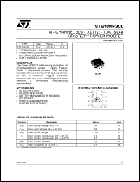 Click here to download STS10NF30 Datasheet