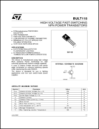 Click here to download BULT118 Datasheet