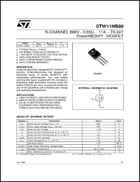 Click here to download STW11NB80 Datasheet