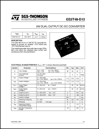 Click here to download GS2T48-D12 Datasheet