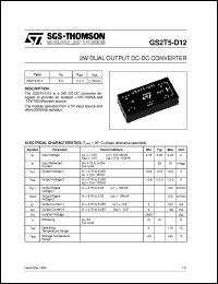 Click here to download GS2T5-D12 Datasheet