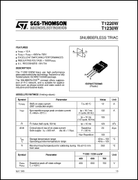 Click here to download T1230W Datasheet