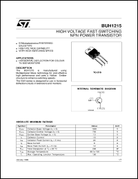 Click here to download BUH1215 Datasheet