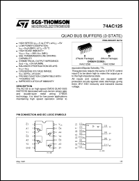 Click here to download 74AC125 Datasheet