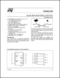 Click here to download 74VHC125 Datasheet