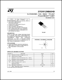 Click here to download STGW12NB60 Datasheet
