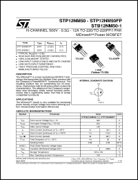 Click here to download STB12NM50 Datasheet
