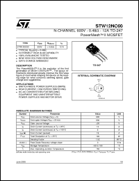 Click here to download STW12NC60 Datasheet