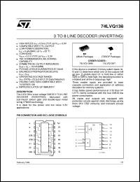 Click here to download 74LVQ138 Datasheet