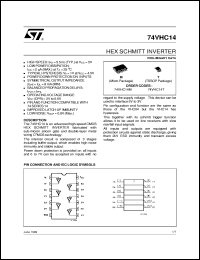 Click here to download 74VHC14 Datasheet