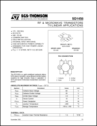 Click here to download SD1458 Datasheet