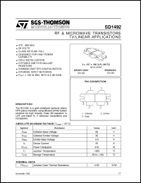 Click here to download SD1492 Datasheet