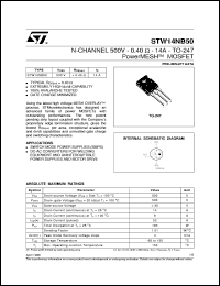 Click here to download STW14NB50 Datasheet