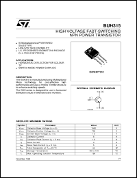 Click here to download BUH315 Datasheet