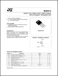 Click here to download BUH515 Datasheet