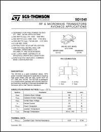 Click here to download SD1540 Datasheet
