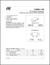 Click here to download STM961-15B Datasheet