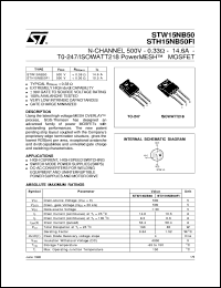 Click here to download STW15NB50 Datasheet