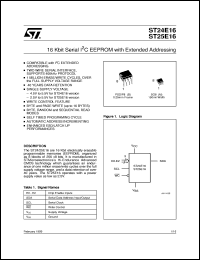 Click here to download ST24E16 Datasheet