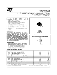 Click here to download STB16NB25 Datasheet