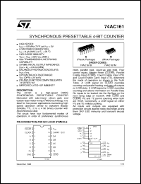 Click here to download 74AC161 Datasheet