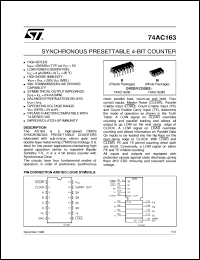 Click here to download 74AC163 Datasheet