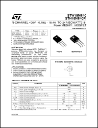 Click here to download STW18NB40 Datasheet