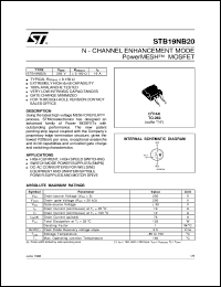 Click here to download STB19NB20 Datasheet