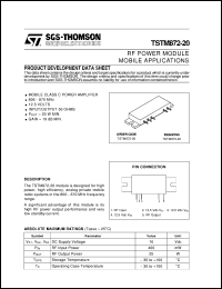 Click here to download TSTM872-20 Datasheet