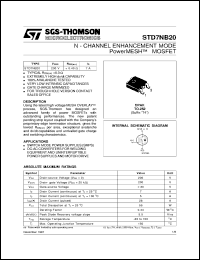 Click here to download STD7NB20 Datasheet