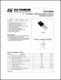 Click here to download STW33N20 Datasheet