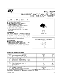 Click here to download STD7NS20 Datasheet