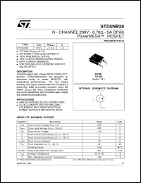 Click here to download STD5NB20 Datasheet