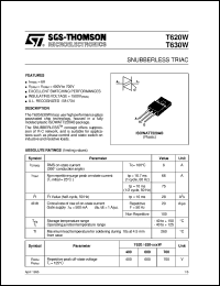 Click here to download T620W Datasheet