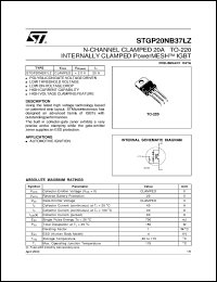 Click here to download STGP20NB37 Datasheet