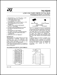 Click here to download 74LVQ245 Datasheet