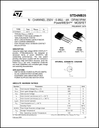 Click here to download STD4NB25 Datasheet