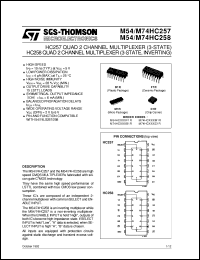 Click here to download M74HC258 Datasheet