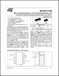 Click here to download M74HCT7259 Datasheet