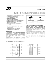 Click here to download 74VHC257 Datasheet