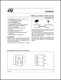 Click here to download 74VHC27 Datasheet