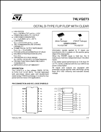 Click here to download 74LVQ273 Datasheet