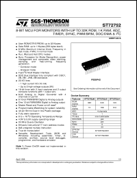 Click here to download ST72T752J6B1 Datasheet