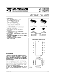 Click here to download M74HC283 Datasheet