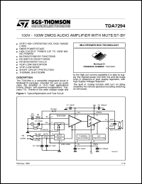 Click here to download TDA7294 Datasheet
